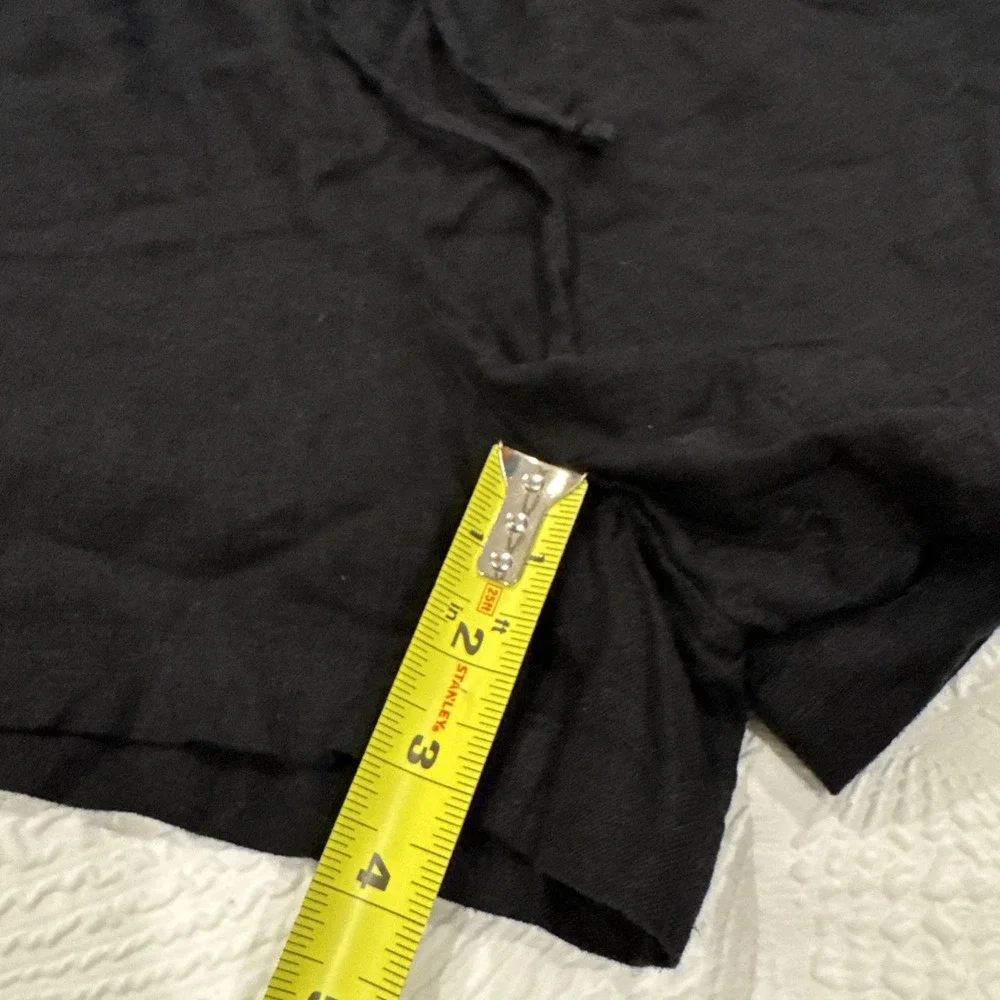 A New Day Black Linen Blend Pull On Shorts Size M Waistband High Waist - Picture 7 of 7
